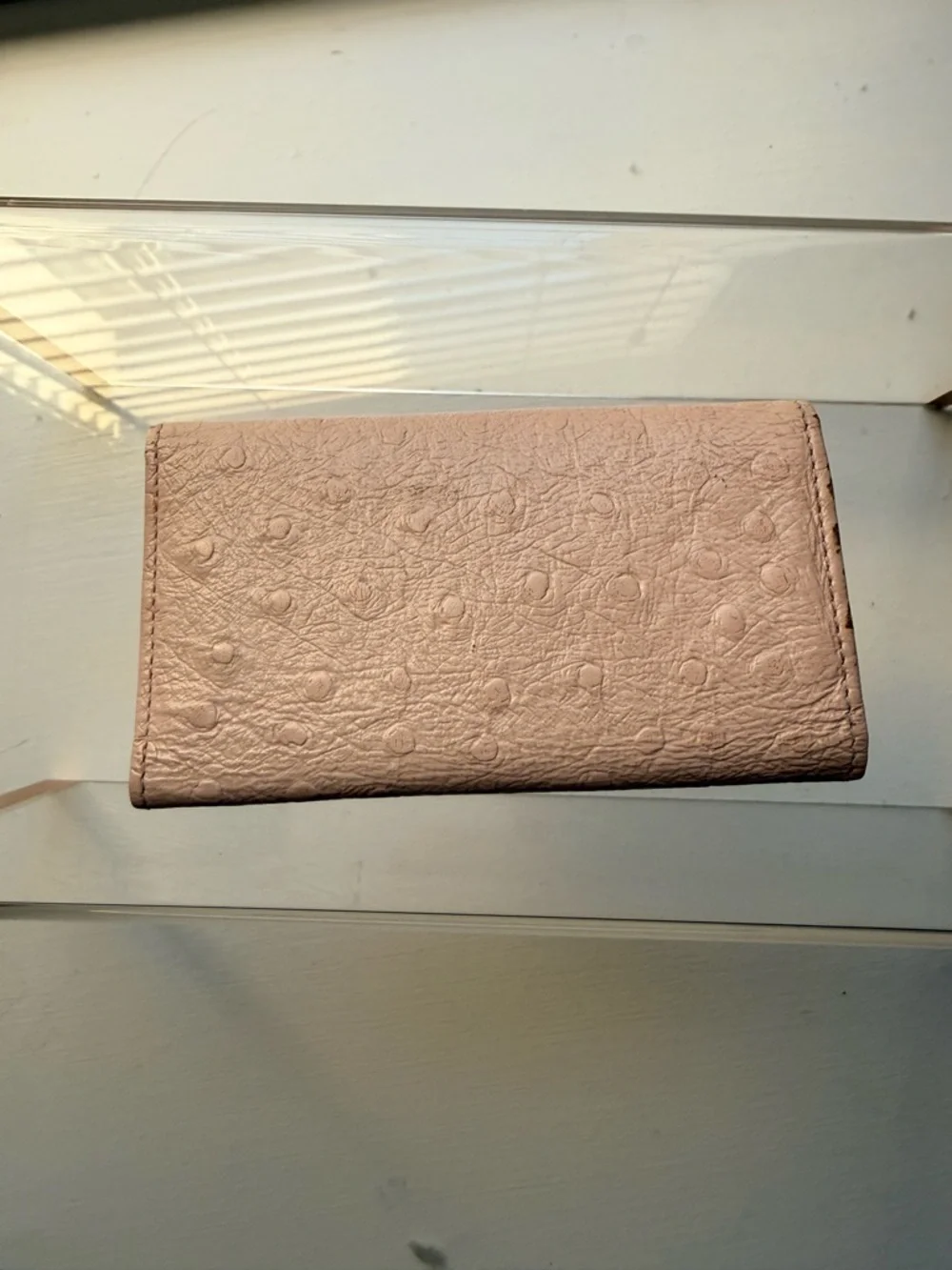 Authentic Vintage Gianni Versace Pink Ostrich 5 Ring Key Holder🔥💕
